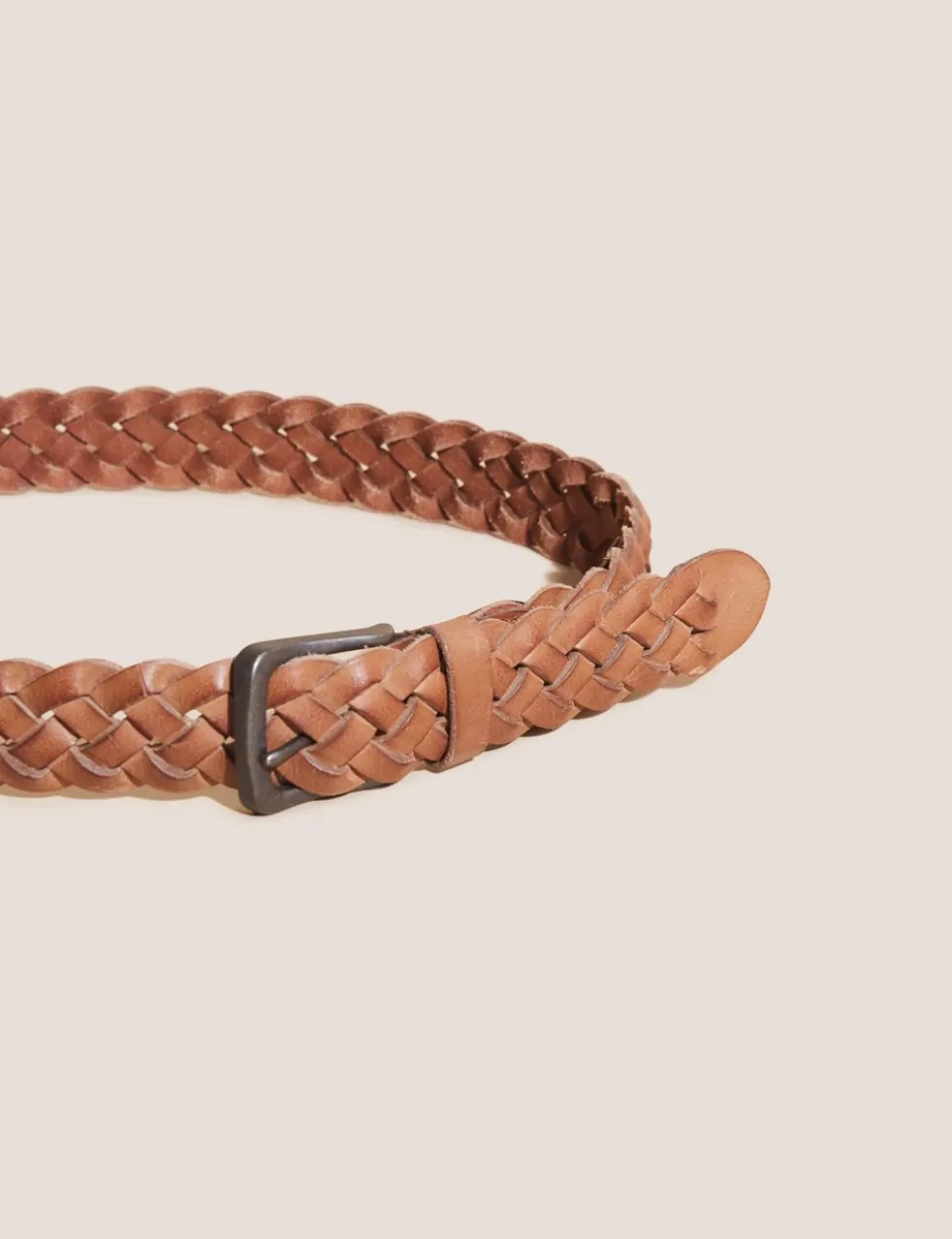 Leather Plaited Belt