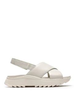 Leather Platform Slingback Sandals