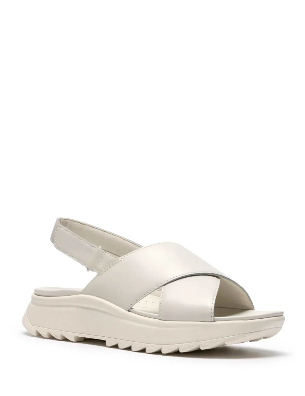 Leather Platform Slingback Sandals