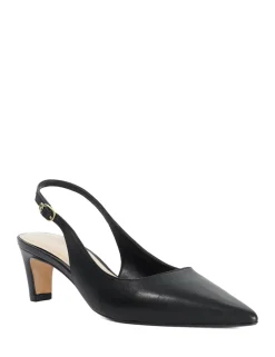 Leather Pointed Slingback Shoes