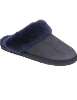 Leather Sheepskin Mule Slippers