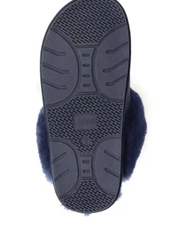 Leather Sheepskin Mule Slippers