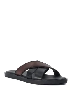 Leather Slider Sandals