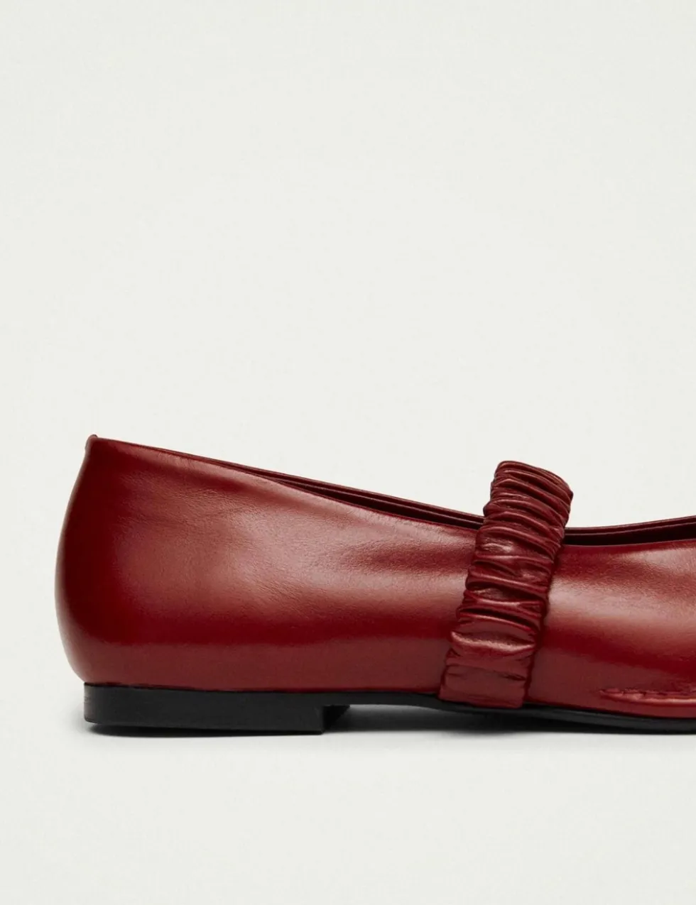 Leather Slip On Flat Ballet Pumps