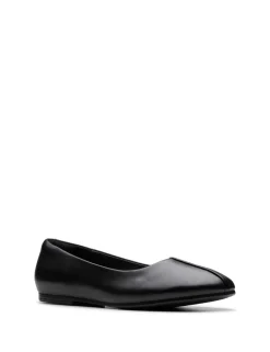 Leather Slip On Flat Ballet Pumps