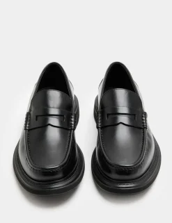 Leather Slip-On Loafers