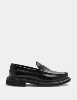 Leather Slip-On Loafers