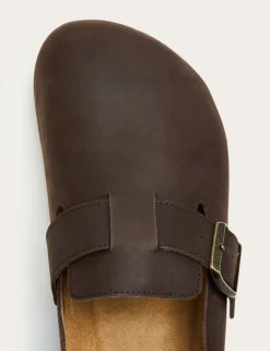 Leather Slip-On Mules