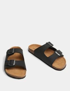 Leather Slip-On Sandals