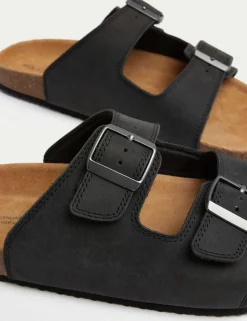 Leather Slip-On Sandals