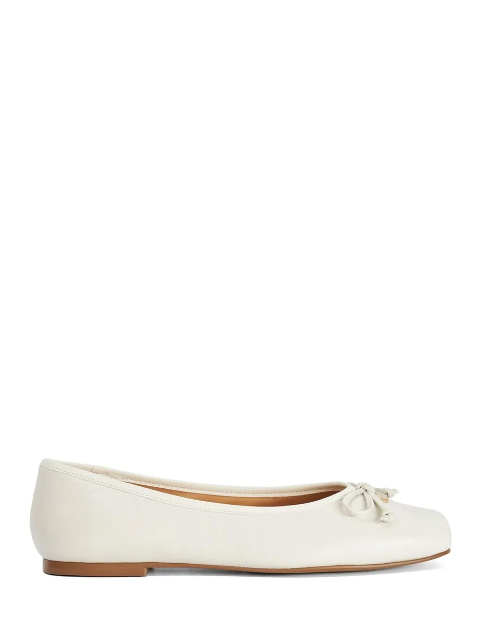 Leather Square Toe Ballet Pumps