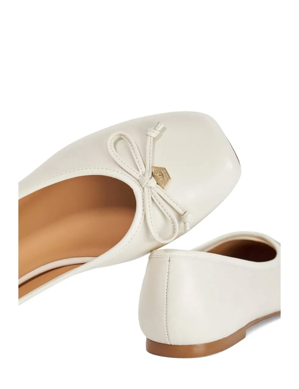 Leather Square Toe Ballet Pumps