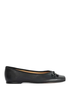 Leather Square Toe Ballet Pumps