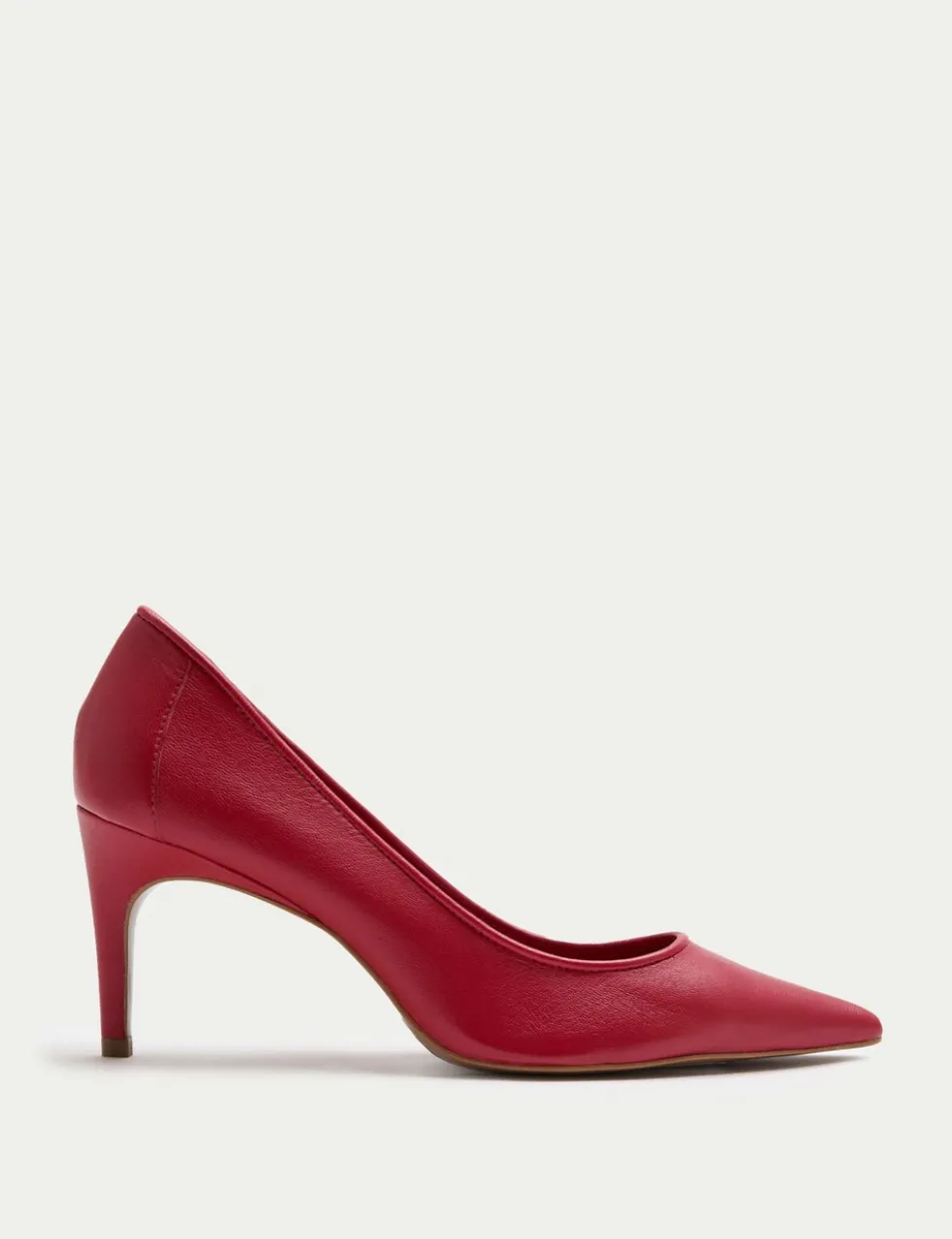 Leather Stiletto Heel Pointed Court Shoes