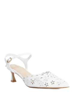 Leather Stiletto Heel Pointed Court Shoes