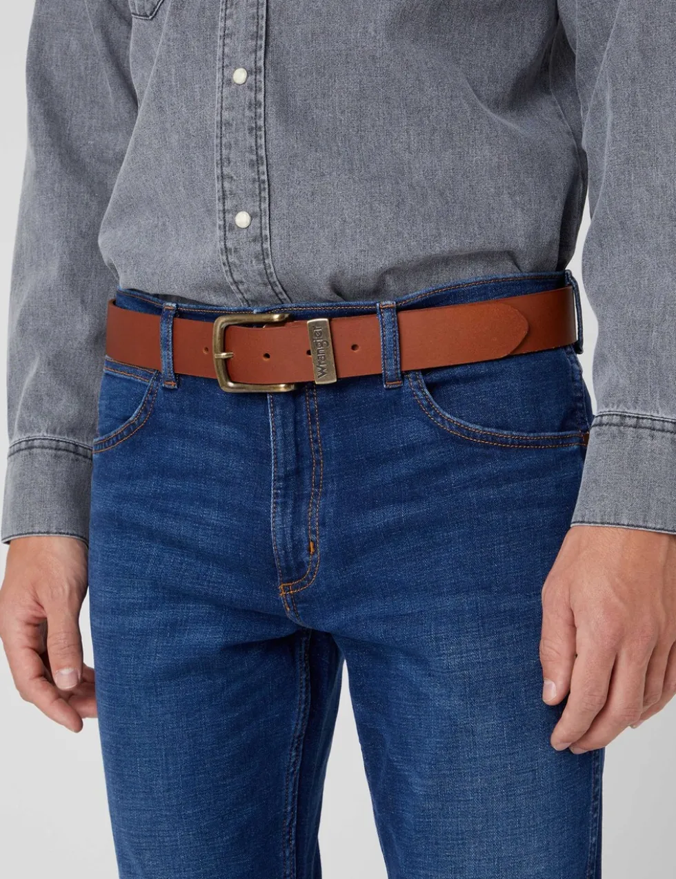 Leather Stitch Detail Belt