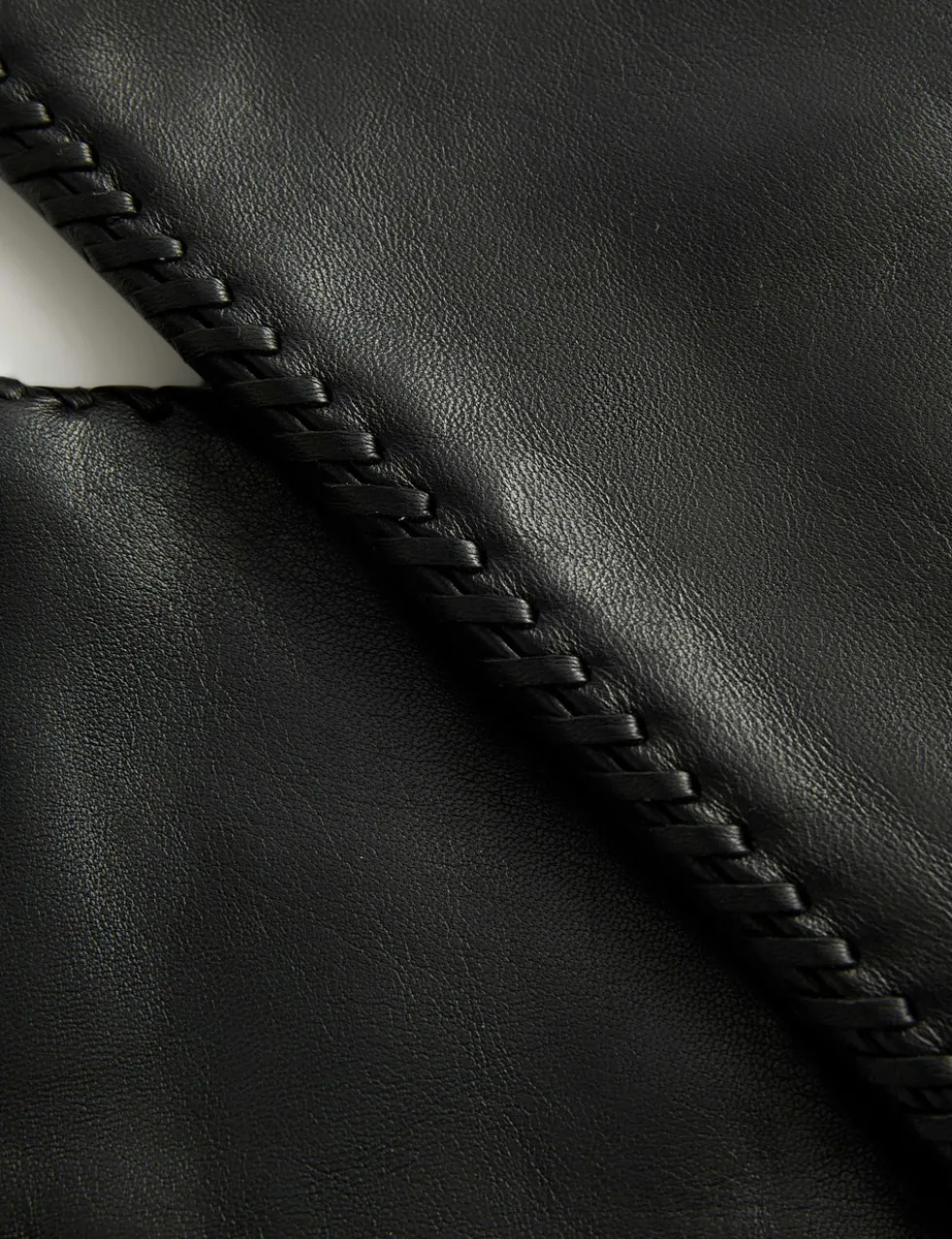 Leather Stitch Detail Cashmere Lined Gloves