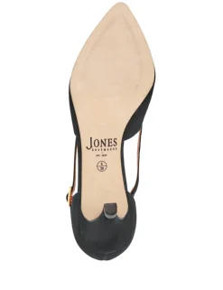 Leather Strappy Kitten Heel Pointed Court Shoes