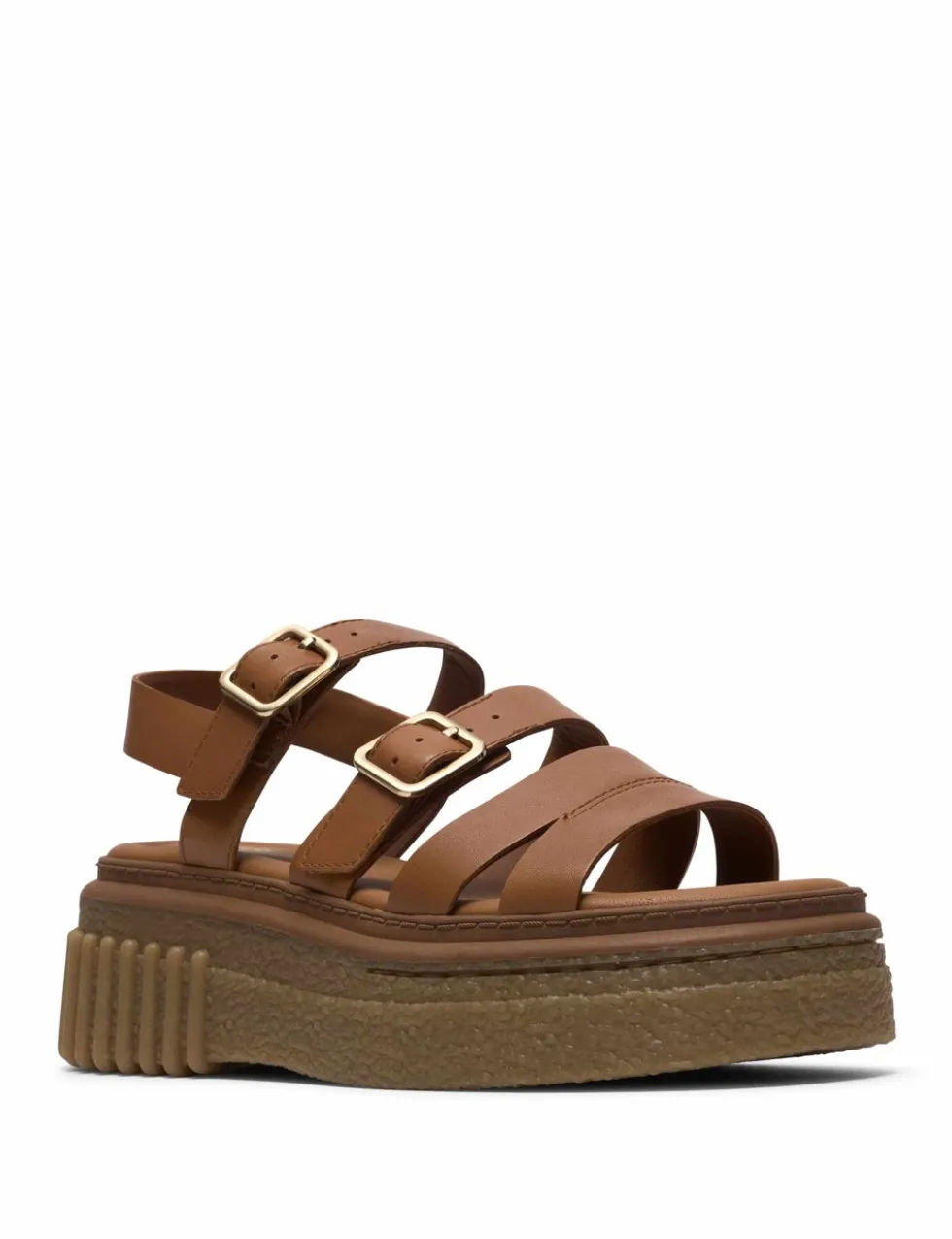 Leather Strappy Platform Sandals