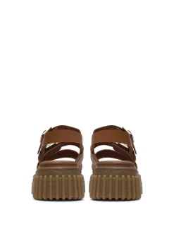Leather Strappy Platform Sandals