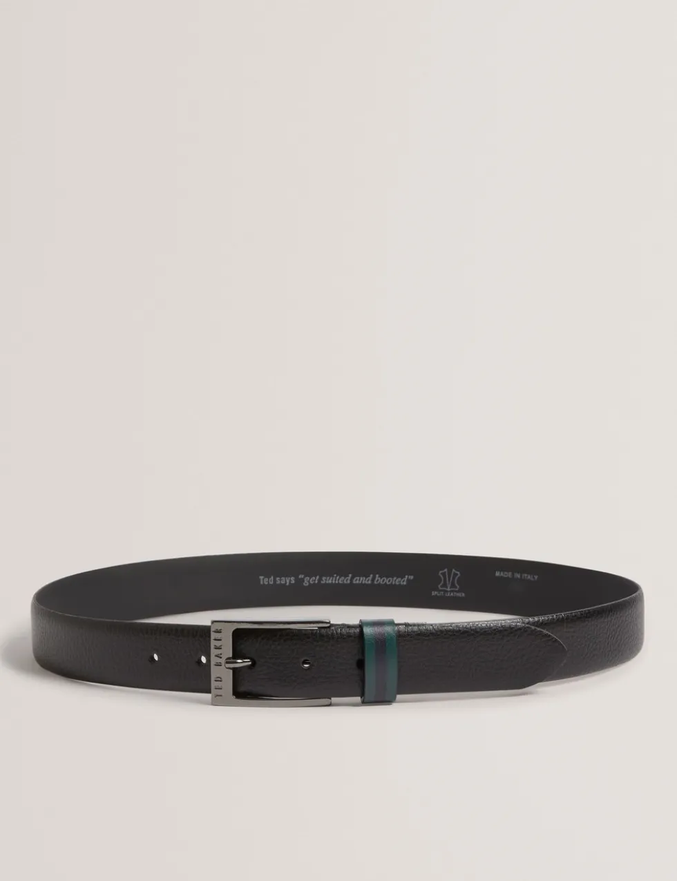 Leather Stripe Detail Belt
