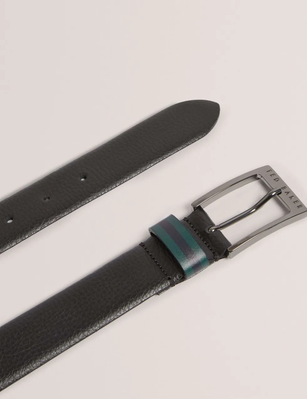 Leather Stripe Detail Belt