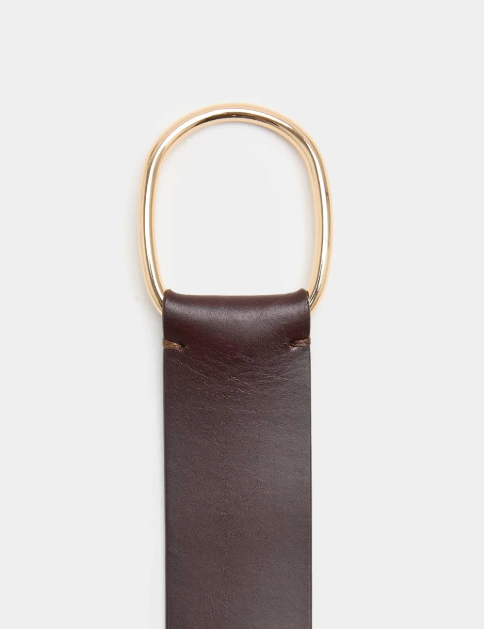 Leather Wide Double D-Ring Jeans Belt