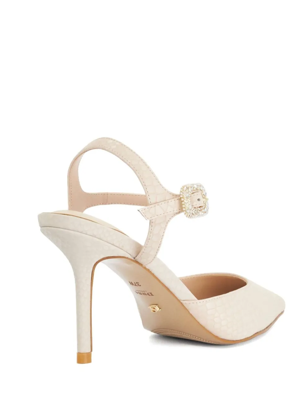 Leather Wide Fit Kitten Heel Slingback Sandals