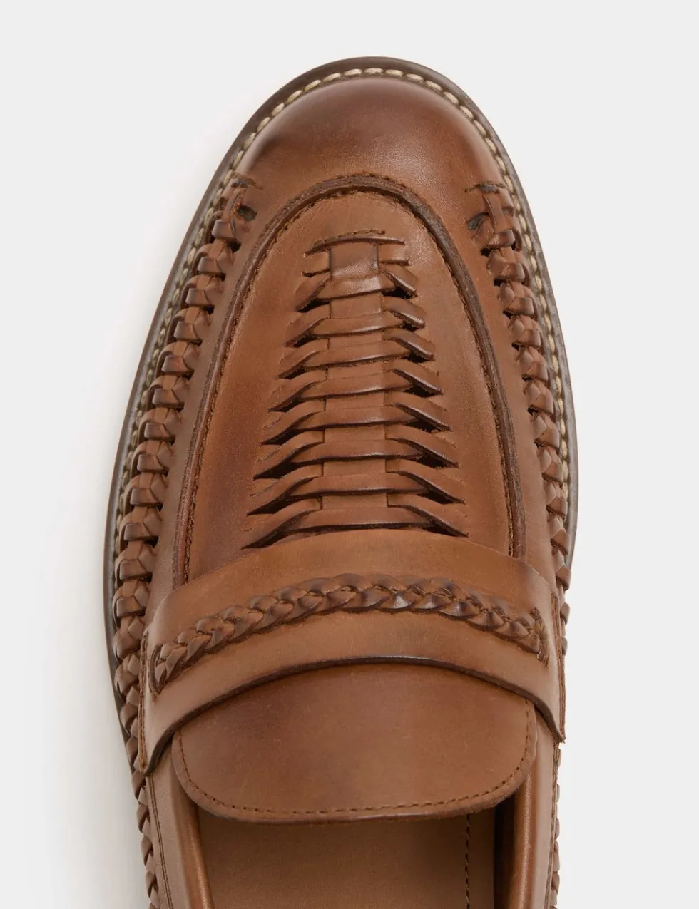 Leather Woven Loafers