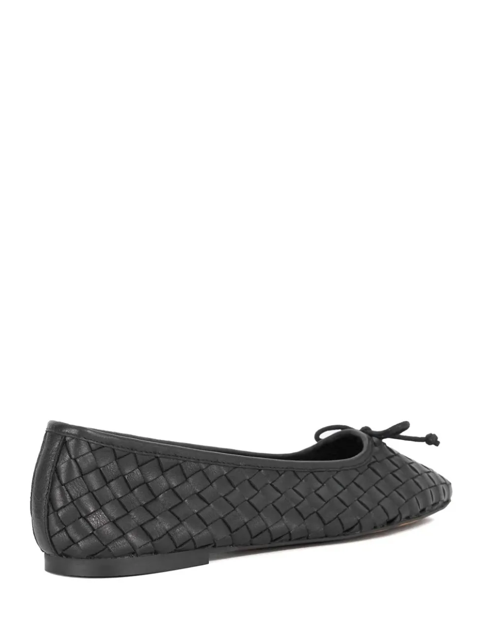 Leather Woven Slip On Flat Ballet Pumps
