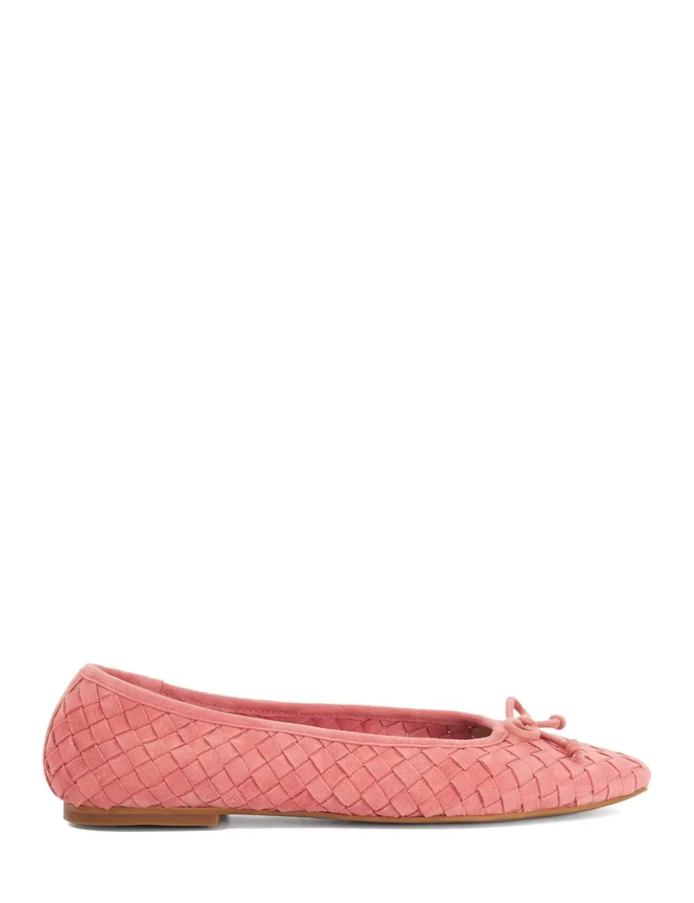 Leather Woven Slip On Flat Ballet Pumps