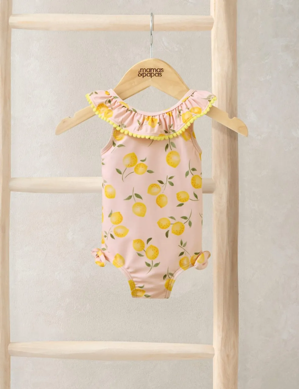 Lemon Print Frill Swimsuit (0-3 Yrs)