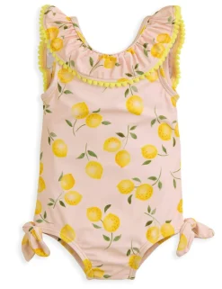 Lemon Print Frill Swimsuit (0-3 Yrs)