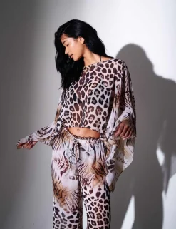 Leopard Print Beach Trousers