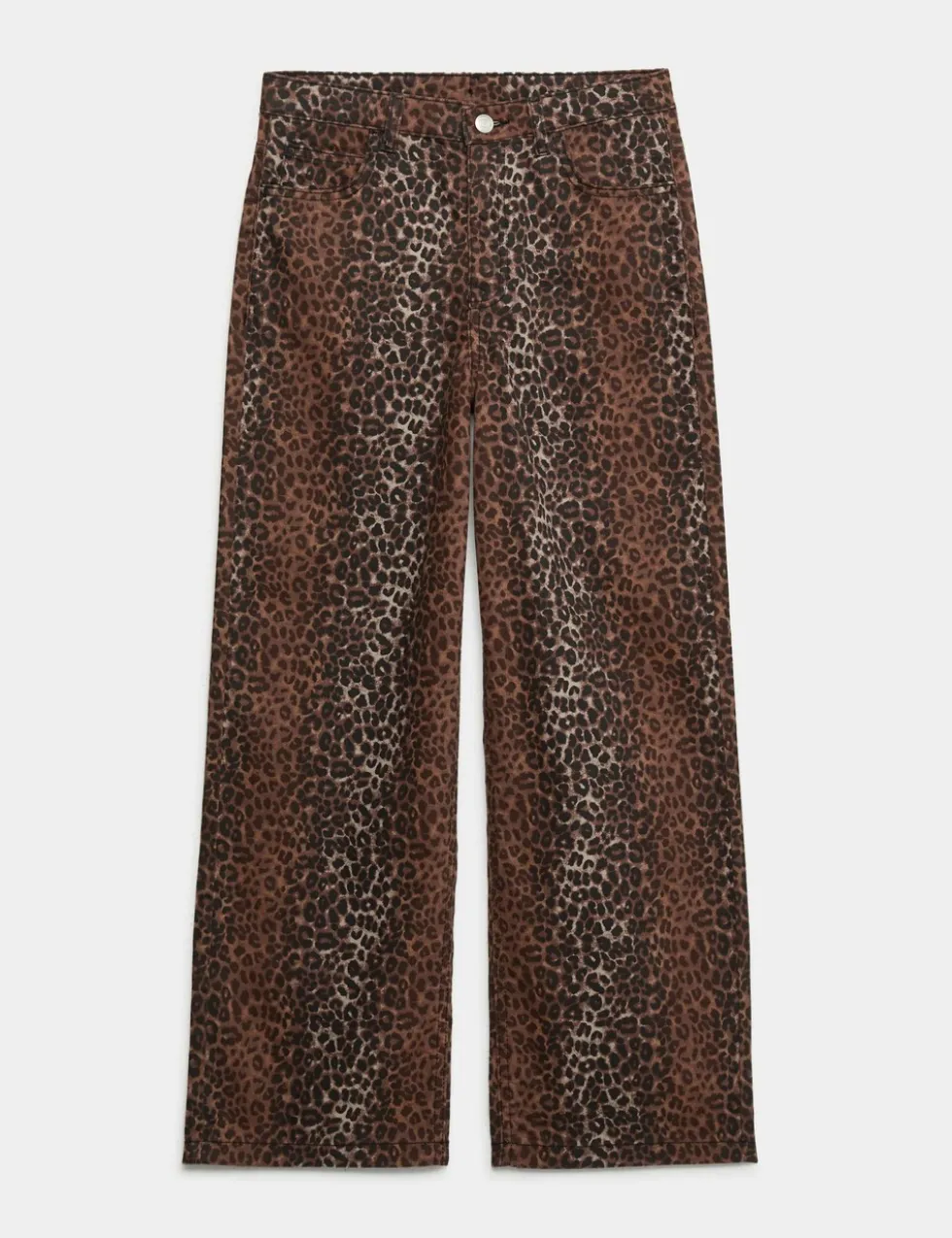 Leopard Print Wide Leg Jeans (6-16 Yrs)