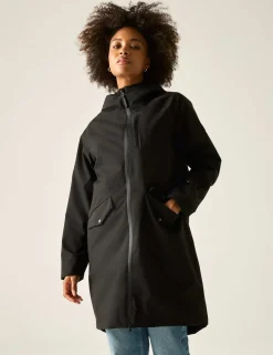 Levita Hooded Oversized Longline Raincoat