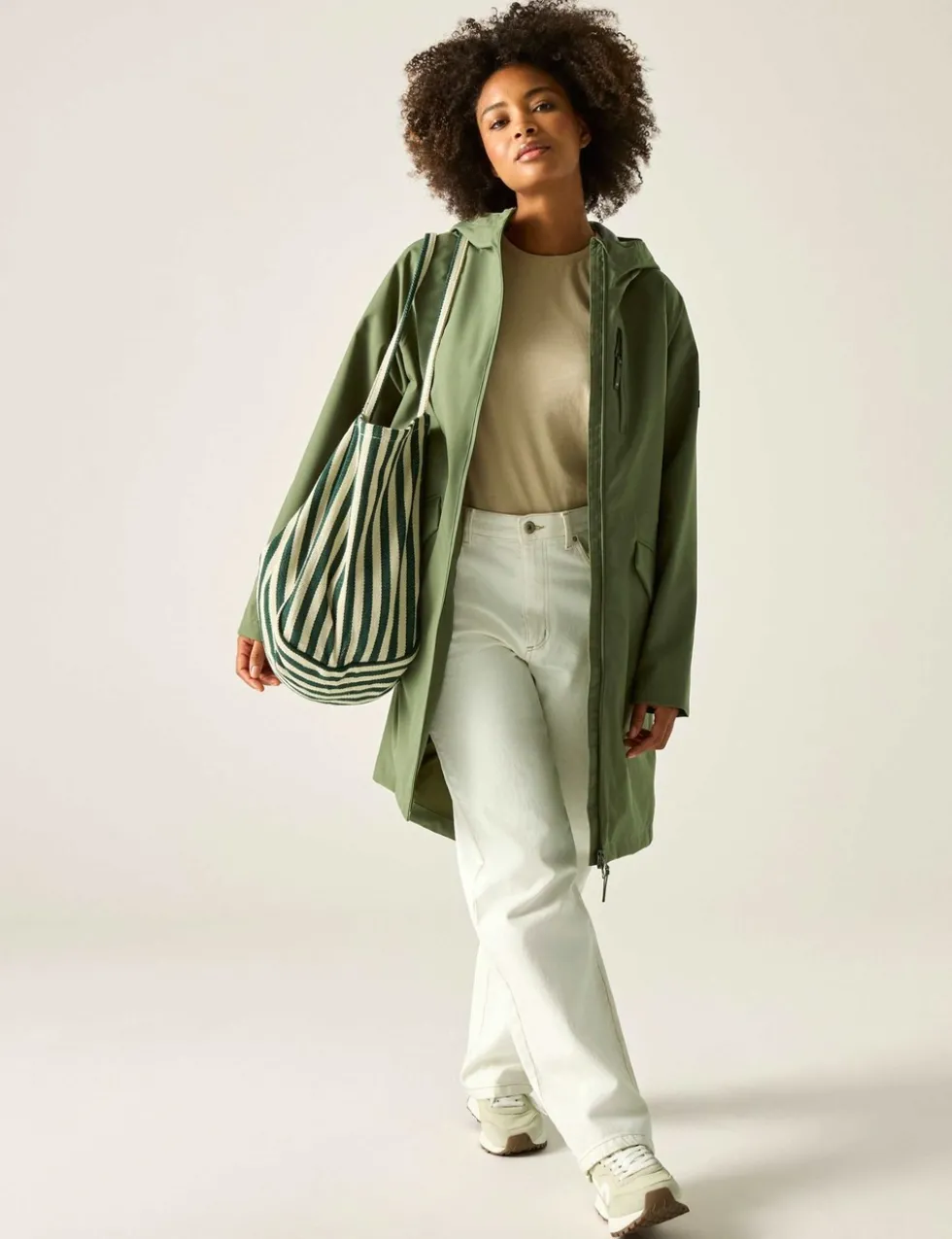 Levita Hooded Oversized Longline Raincoat
