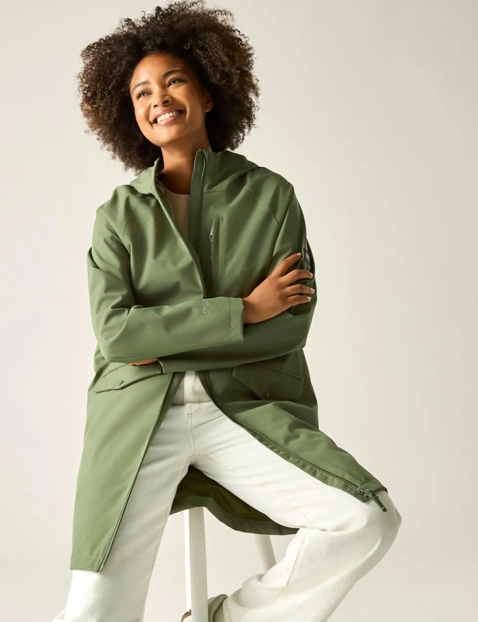 Levita Hooded Oversized Longline Raincoat
