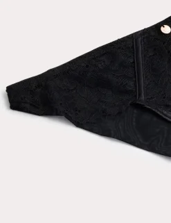 Liana Satin & Lace High Waisted Brazilian Knickers