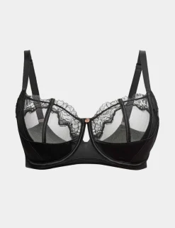 Liana Silk & Lace Wired Balcony Bra (F+)