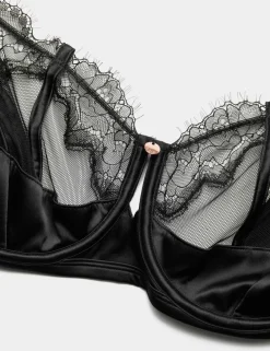 Liana Silk & Lace Wired Balcony Bra (F+)