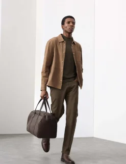Lightweight Suede Overshirt Jacket