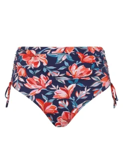 Lilifloral Ruched High Waisted Bikini Bottoms