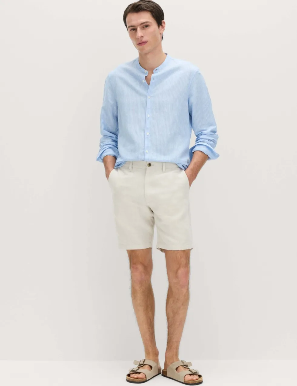 Linen Blend Chino Shorts