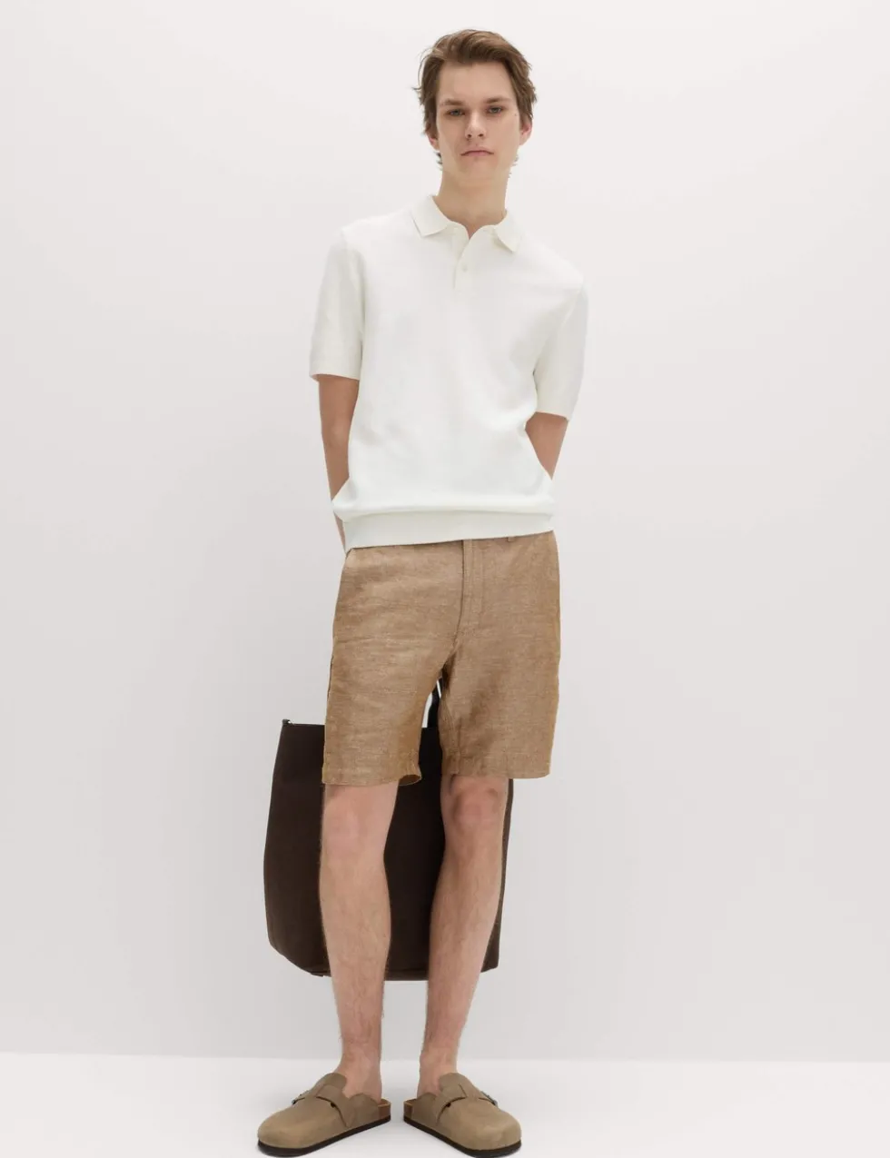 Linen Blend Chino Shorts