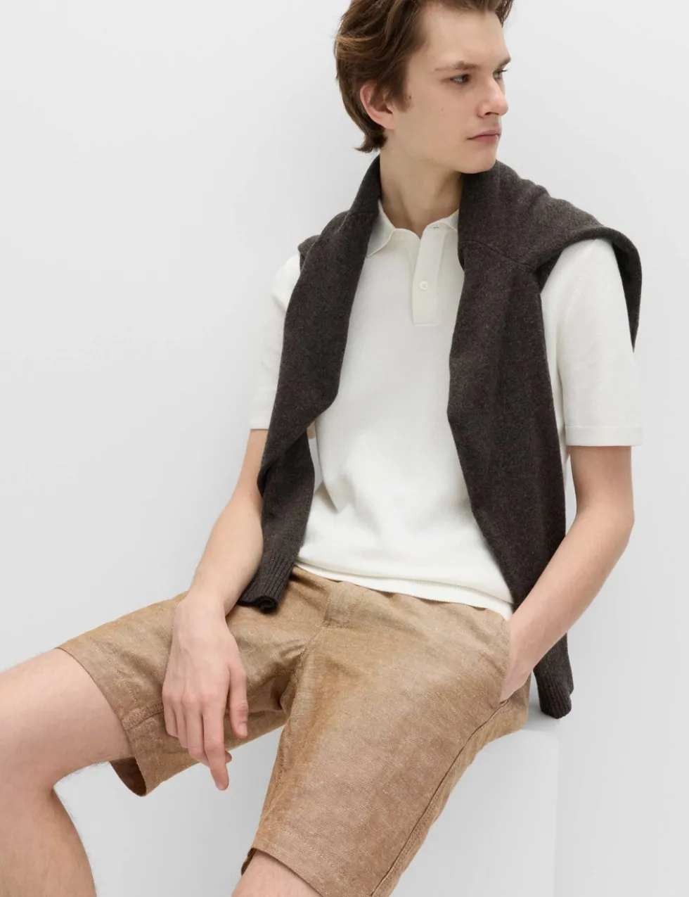 Linen Blend Chino Shorts