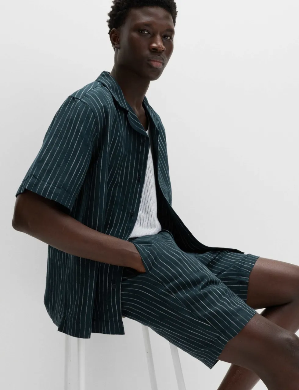 Linen Blend Chino Shorts