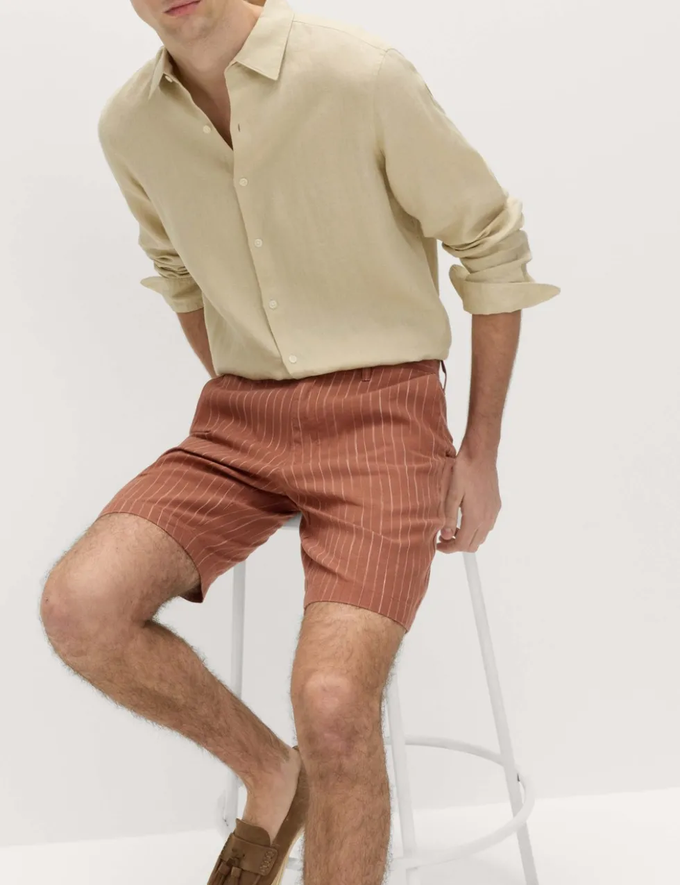 Linen Blend Chino Shorts
