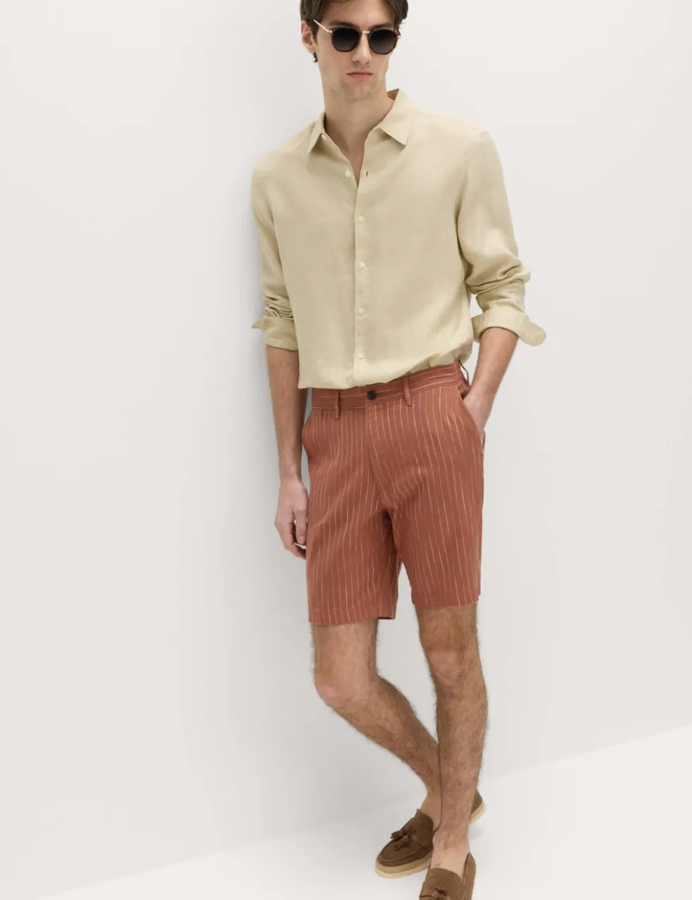 Linen Blend Chino Shorts