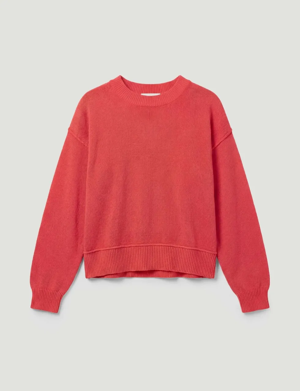 Linen Blend Crew Neck Jumper